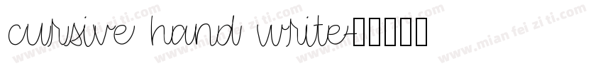 cursive hand write字体转换